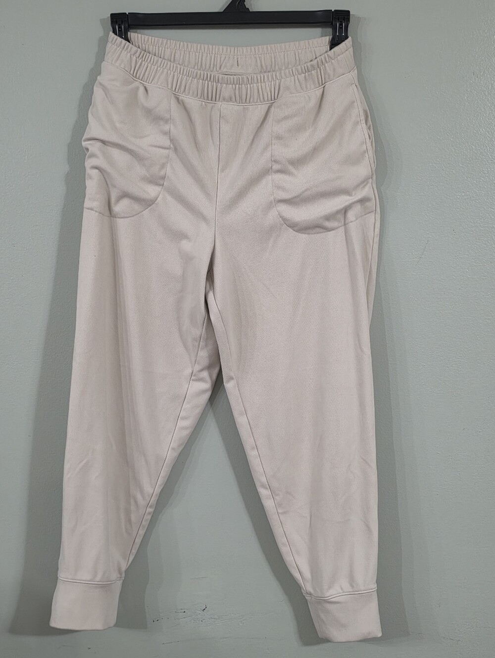 ✨ Varley Brushed Rib Slim Cuff Pant 25 Cream Lounge Joggers Sz M